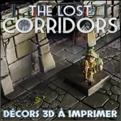 Gnome pack The Lost Corridors Dungeons Factory, décors à imprimer pour jeu de rôle