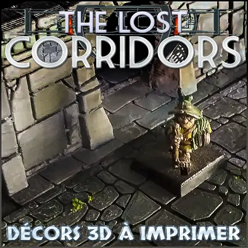 Gnome pack The Lost Corridors Dungeons Factory, décors à imprimer pour jeu de rôle