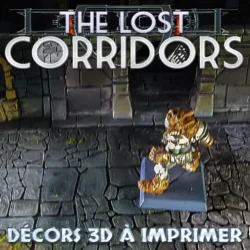 The Lost Corridors Dungeons Factory, décors à imprimer pour jeu de rôle