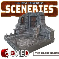 silent rooms and fantasy dwarf Sceneries diorama pour jeu de rôle.