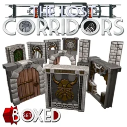 The Lost Corridors - Doors boxed set 3 version physique de l'extension pour nos décors de donjon en 3d
