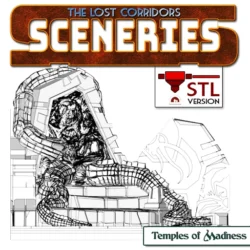 Sceneries Temples of Madness- Mini Dioramas pour figurines par Dungeons Factory - Cersion STL à imprimer en 3d