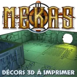 Mekas STL basic Set 1 - Tuiles de décor Science Fantasy à imprimer en 3d