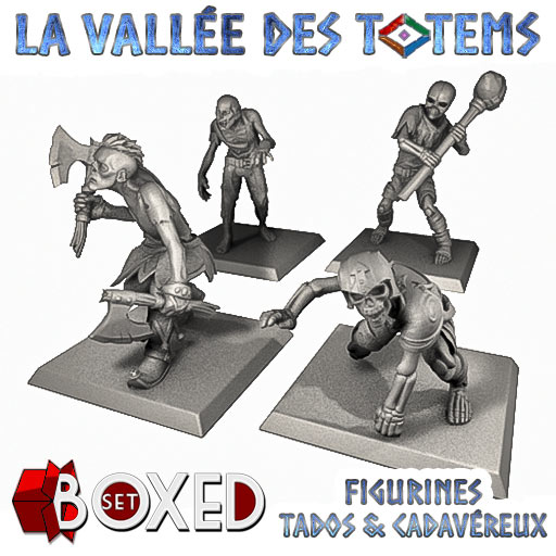 Figurines de jeu pour la Vallée des Totems de Dungeons Factory