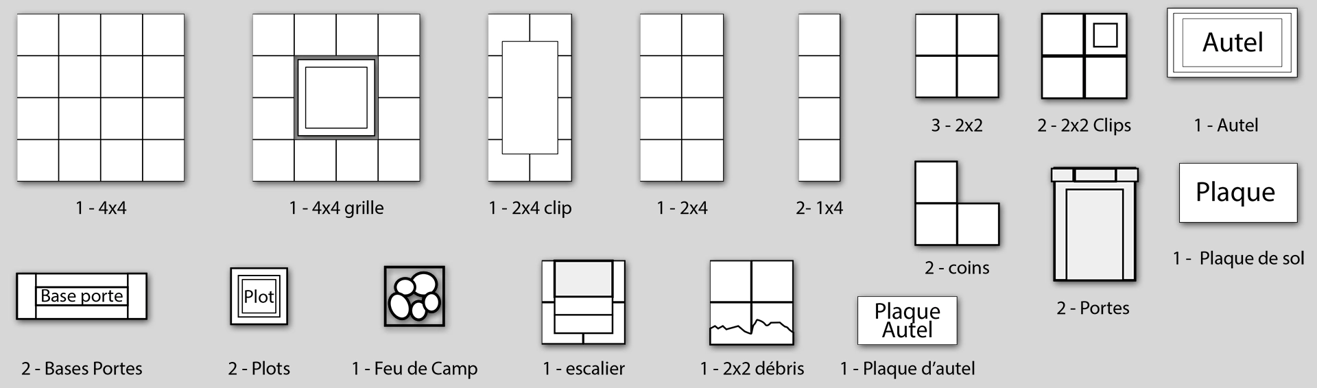 Le Nouveau Monde Contenu du Set de Flat Tiles 3D pour "Le Nouveau Monde" Scénario de "La Vallée des Totems de Dungeons Factory