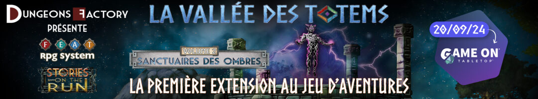 Sanctuaires des Ombres, l'extension au jeu d'aventures #DungeonsFactory #jeuderôle #dungeoncrawling #dungeontiles #4éléments #lavalléedestotems #ttrpg #figurines #décors3D