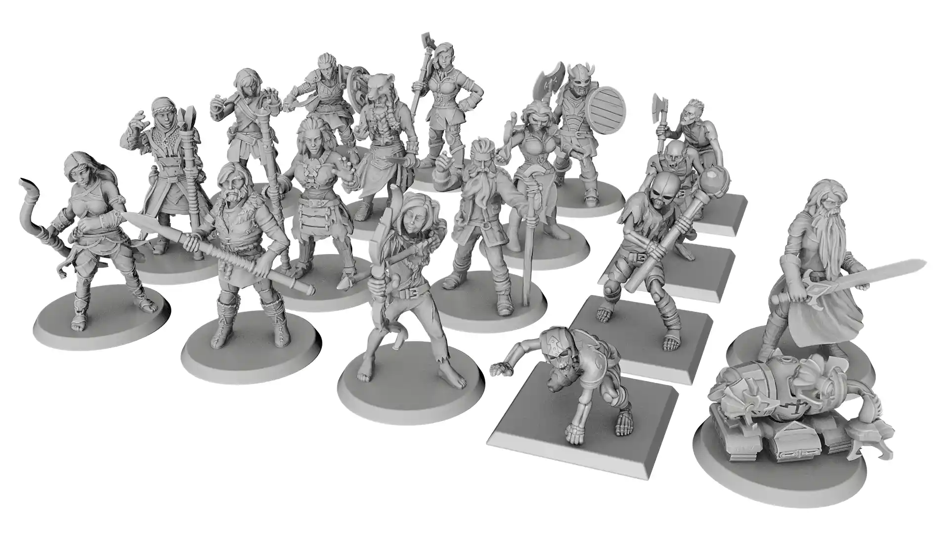 Figurines de La Vallée des Totems le jeu d'aventures & d'exploration de Dungeons Factory